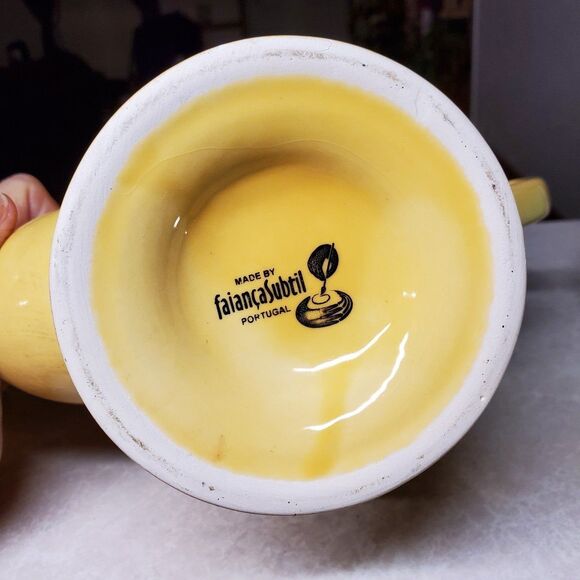 Faianca Subtil Teapot Golden Yellow Embossed Scollped - Picture 5 of 8